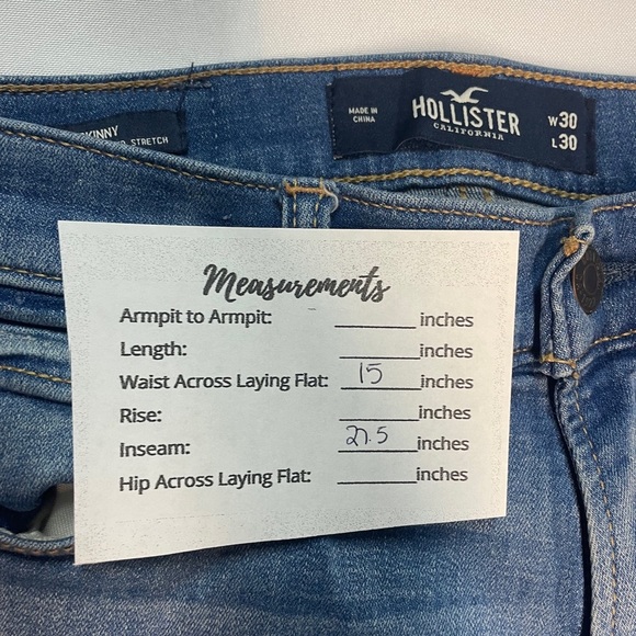 Hollister Women’s Jeans Skinny Advanced Stretch Distressed - Picture 5 of 6